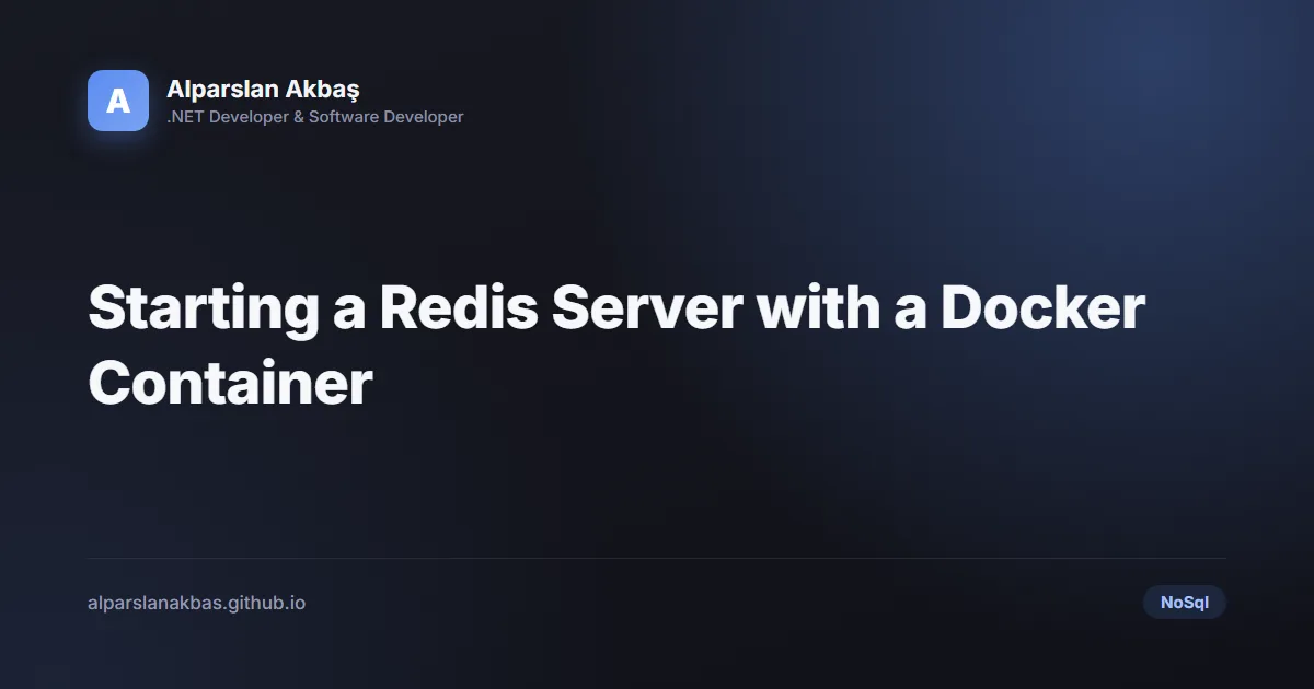 Title card: Starting a Redis Server with a Docker Container